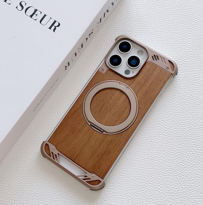 

Walnut Wood Shell with Sound Support for iPhone 15, 13 Pro Max, and Apple 14 Cases 13 Pro розовый