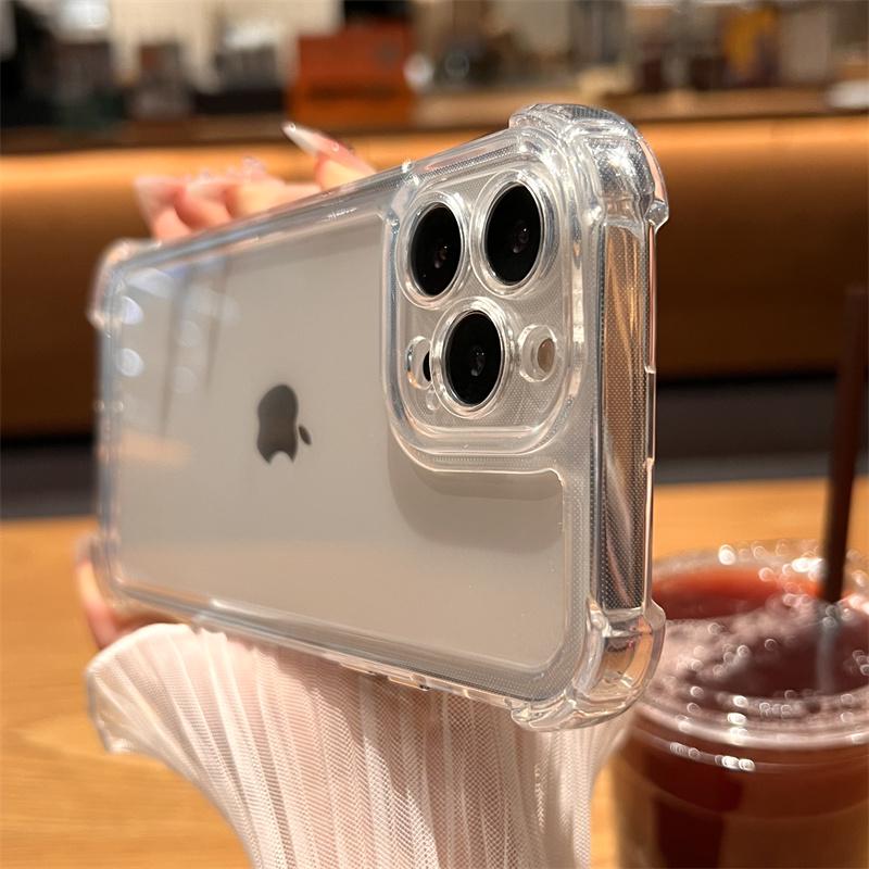 Transparente, stoßfeste Hülle für iPhone 17 Pro Max: Passend für iPhone 16, 15 Plus und 14