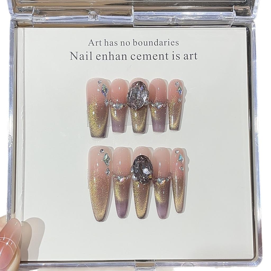 Gorgeous Palace Style Flashing Golden Brown Cat Eyes Exquisite Diamond Noble Wearable Armor