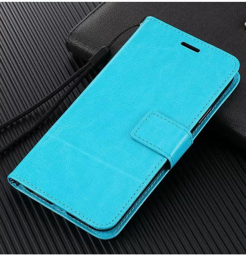 

Для Oppo A53 A53s 2020 4g Однотонный кожаный кошелек Чехол для телефона Ежедневная защита небесно-голубой