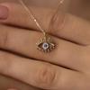 Eye Necklace for Women Rhinestone Pendant Sparkling Evil Eye Dainty Necklace Jewelry for Dating Party