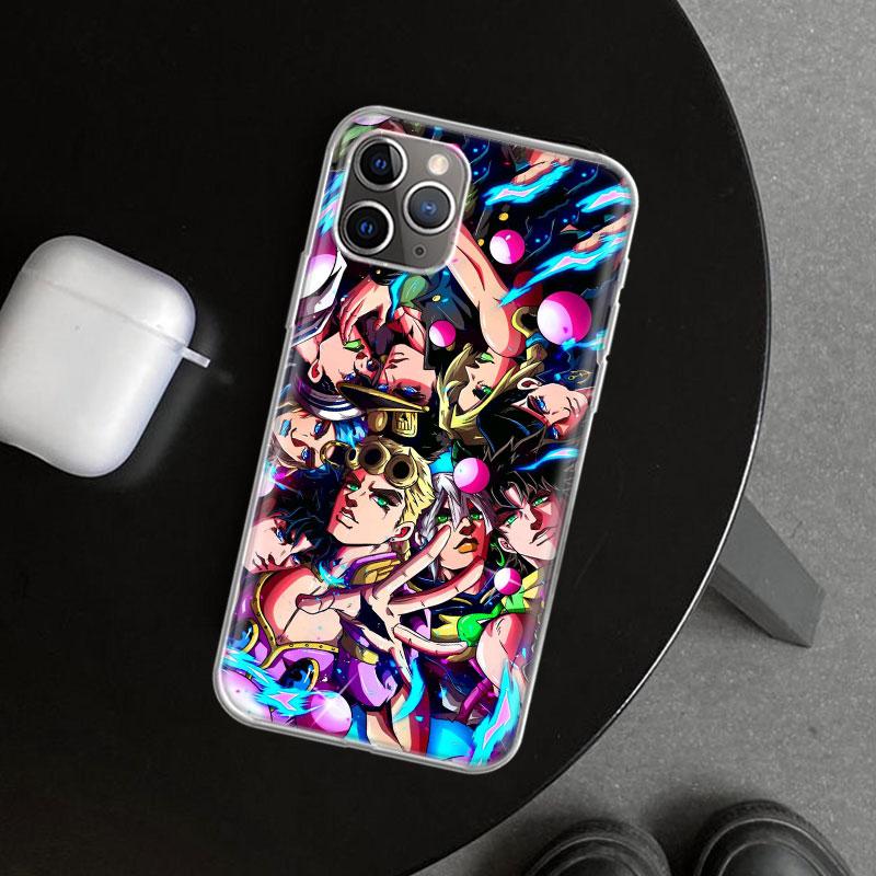JoJo's Bizarre Adventure Hot Anime Phone Case Cover for iPhone 11 12 13 Mini 14 15 Plus 16 Pro Max 17 Air 7 8 + SE Art Customize
