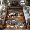 Harley-davidson Motorcycles Personalized Name Area Rug Perfect for Outdoor Bedrooms Foyer Living Rooms Anti-slip Rug Anime Office Decor