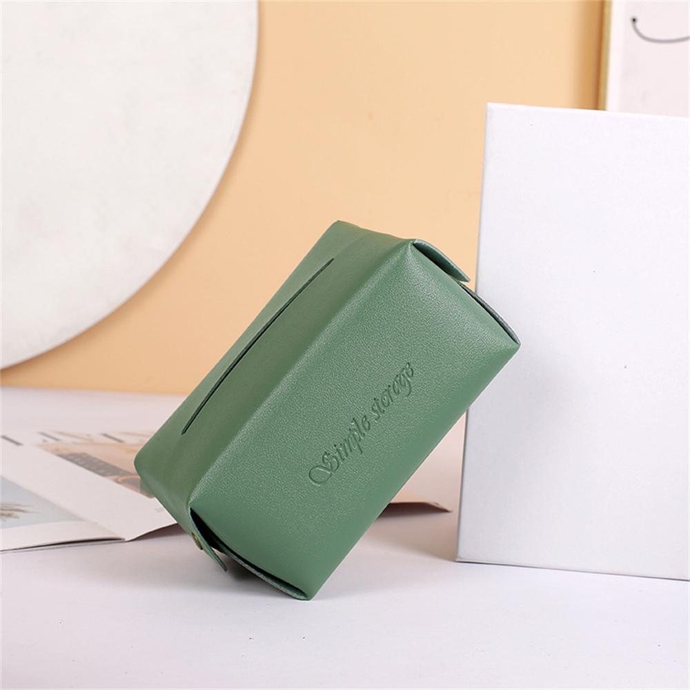 Nordic PVC Leather Tissue Box Portable, Desktop Toilet Paper Holder Napkin Storage Box WC Paper Container Home Decoration