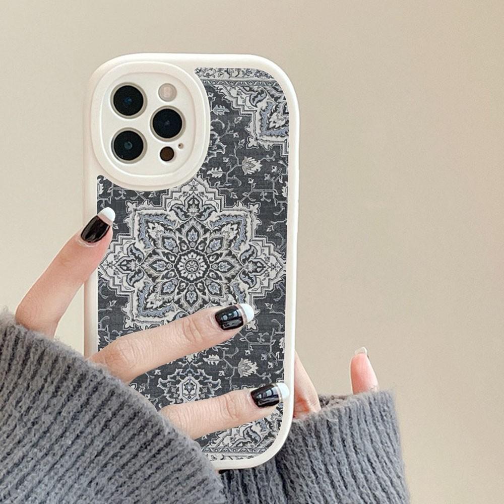 Persian Carpet Floral Art Phone Case Hard Leather For IPhone 16 15 14 13 12 Mini 11 14 Pro Max Xs X Xr 7 8 Plus Fundas