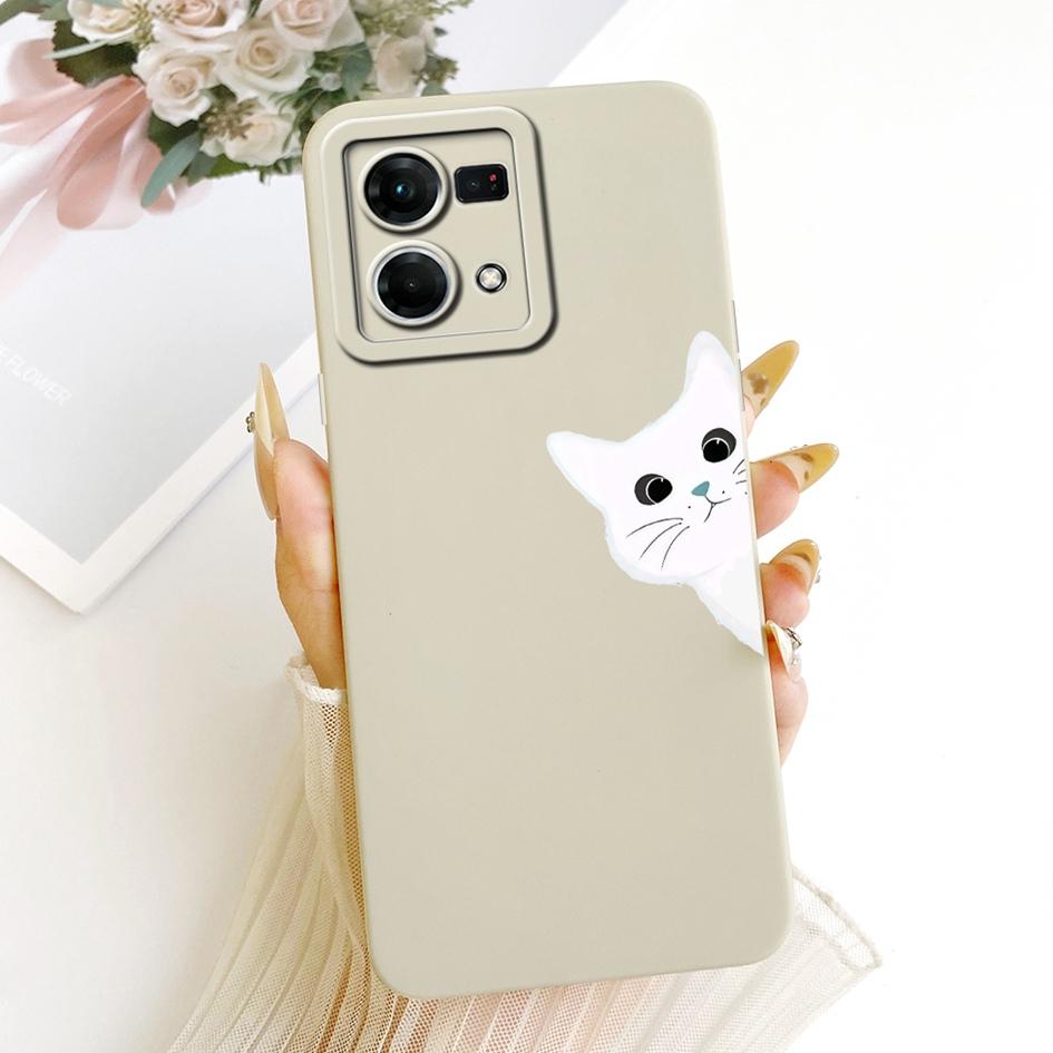 Case For OPPO Reno 7 8 4G Cover CPH2457 CPH2363 Lovely Cartoon Soft Silicone Matte Bumper For OPPO F21 Pro Cases F21s Pro Fundas