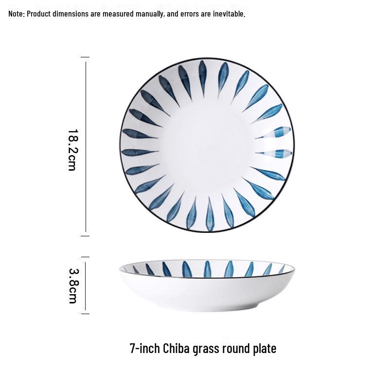 Japanese 10-Person Tableware Set: Creative Rice Bowls, Plates, and Noodle Bowls Combination.