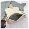 IELGY Ladies Diagonal Bag Bow One-Shoulder Underarm Pleated Simple