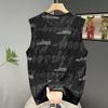 Men's Plus Size Sparkly Letter Print Tank Top, Casual Breathable Sleeveless Vest (5XL-11XL)