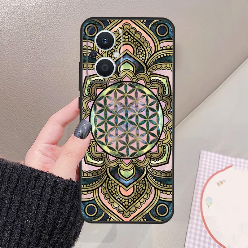 Flower Life In Lotus Pastel Golds Funda For OPPO Reno 10 11 12 13 14 Pro 8 7 Lite 11F 12F 13F 14F OPPO Find X8 X5 X6 X9 Pro Case