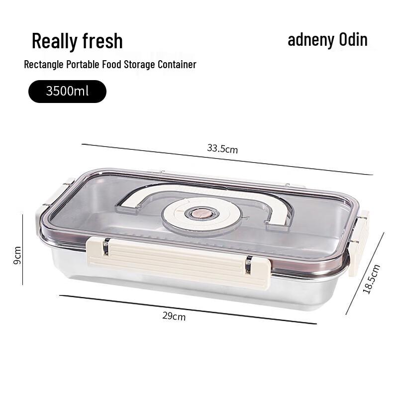 Adneny Portable 2-Layer Lunch Box 3500ml