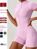 Body de Yoga con Cremallera de Tejido Nude de Alta Elasticidad Europeo – Transpirable, Diseño Moldeador No Constrictivo
