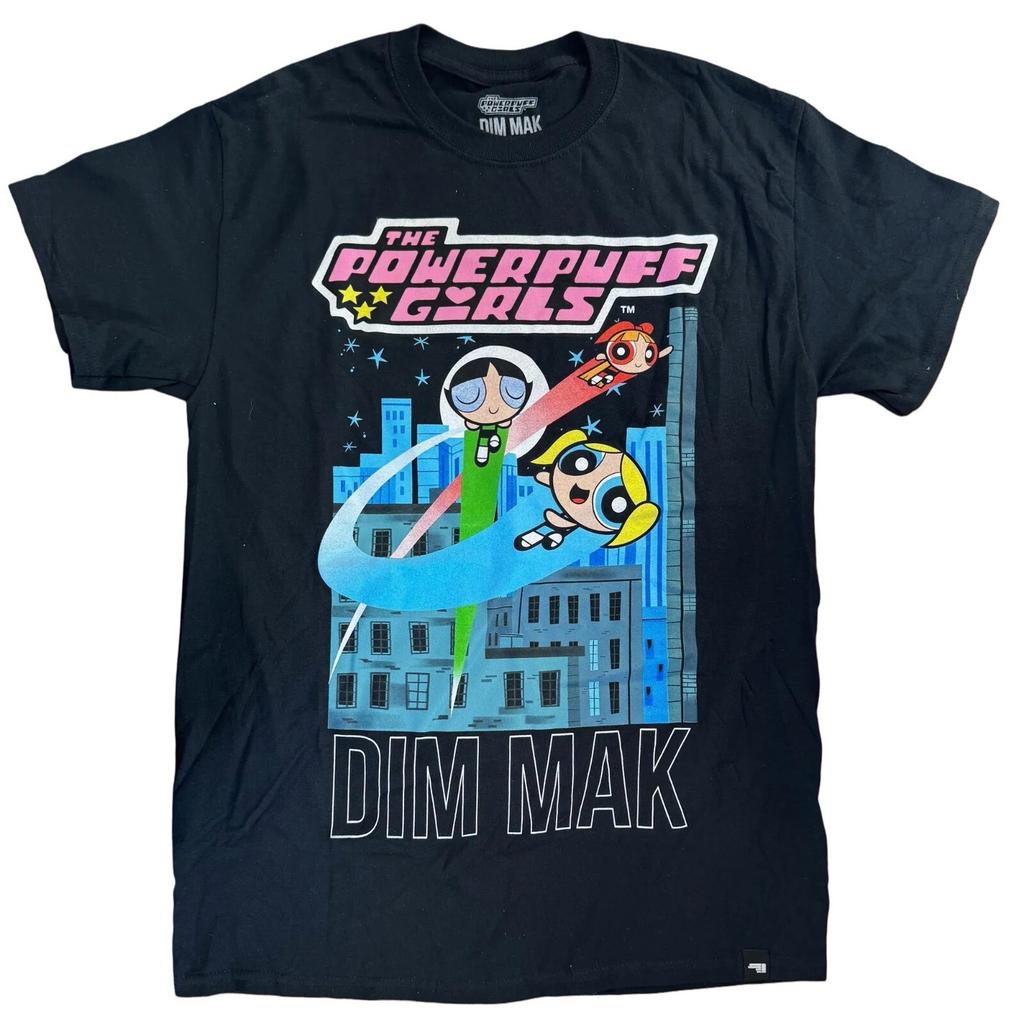 Powerpuff Girls Men's Black Graphic T-Shirt (Medium)- NWT