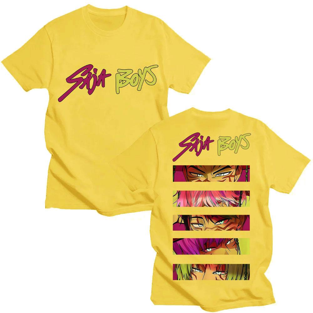 Anime Kpop Demon Hunters Saja Boy T Shirt Vintage Fashion Manga T Shirts Men Women Oversized Cozy Cotton Tee Shirts Streetwear