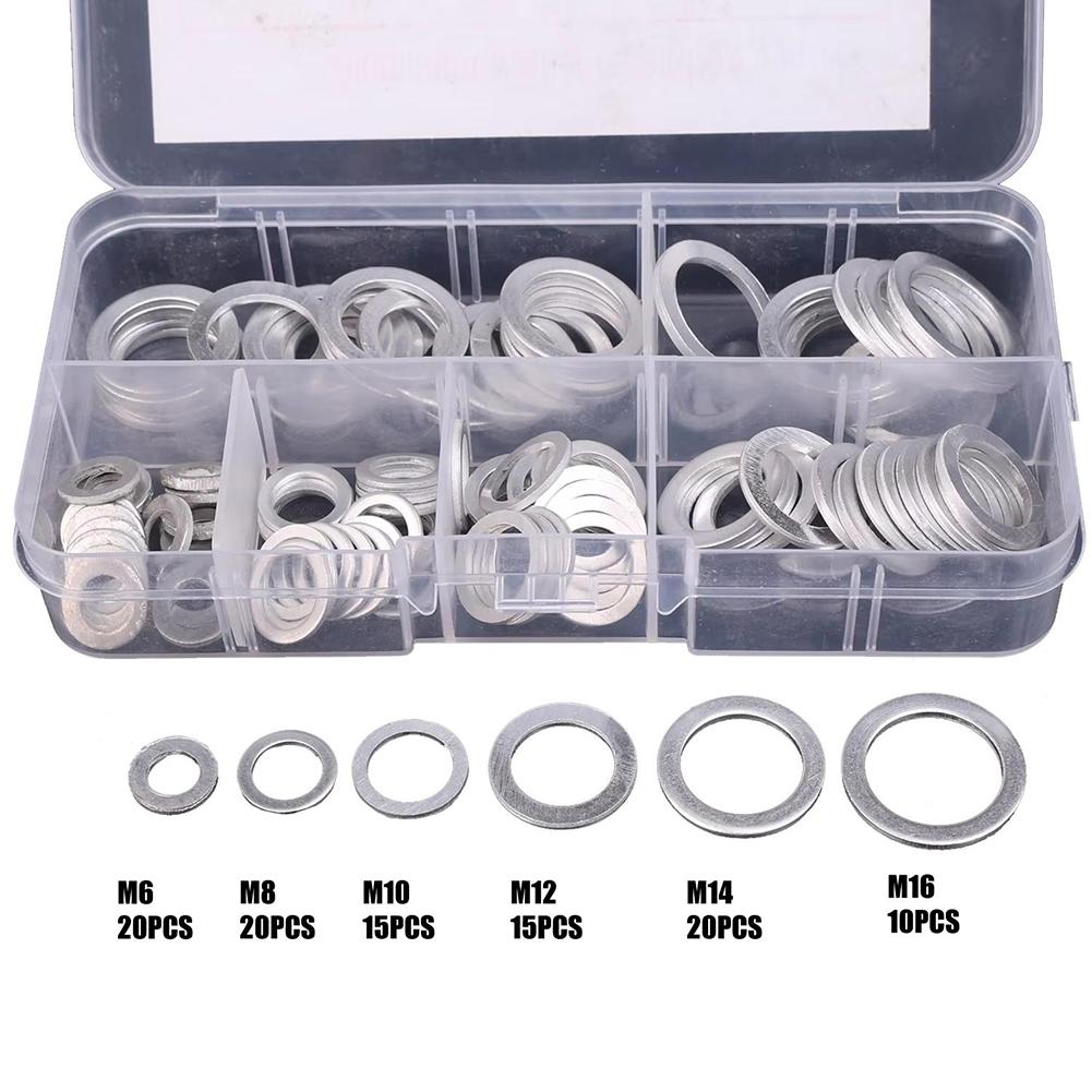 Copper Washer Flat Ring Seal Gasket Set High Hardness