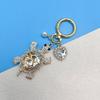 Rhinestone Marine Turtle Pendant Imitation Pearl Ocean Hanging Pendant Turtle Keychain  Bag Pendant