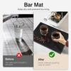 4 Pcs Bar Mats for Countertop 18 X 12 Inch Rubber Silicone Bar Drying Coffee Non Slip Mat for Bartending Home Cocktail Bars Restaurants (Black)