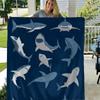 Shark Blanket Soft Flannel Blanket for Bed Sofa Chair Autumn Winter Camping Living Room Office Warm Winter Gift From Friends