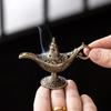 Antike Lampe mit Räuchergefäß aus Metall, geeignet für Duftkerzen und unparfümierte Kerzen, Heimdekoration, Geschenk, arabisches Räuchergefäß