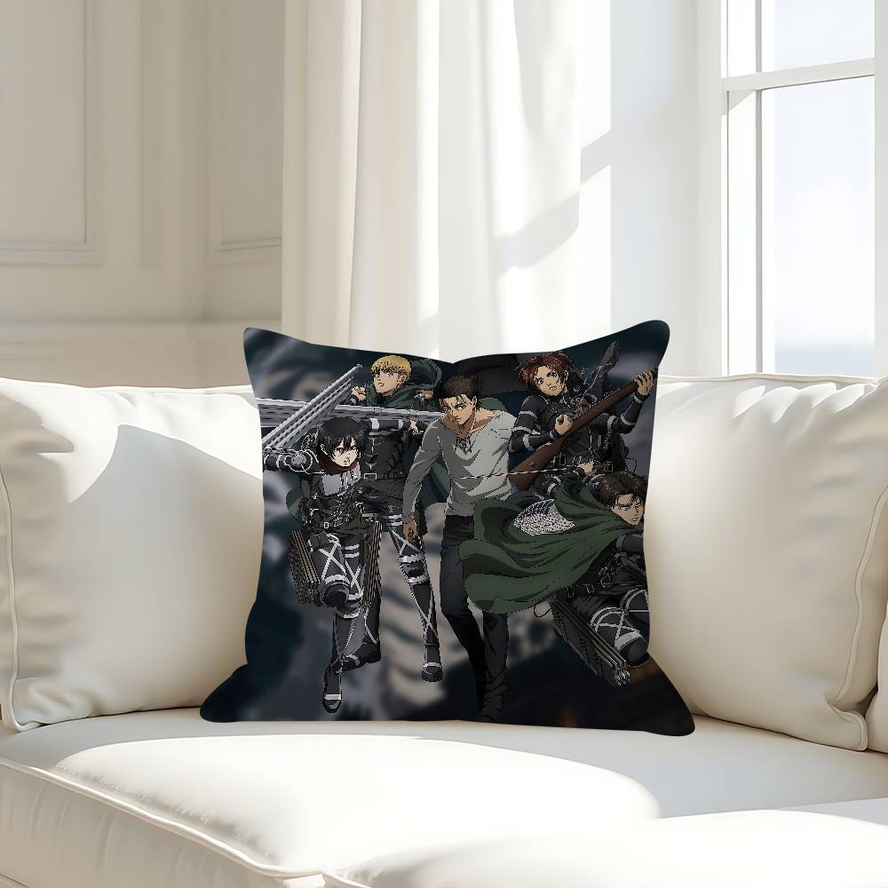 Anime Attack ON Titan Office Cushion Pillowcase Car Cushion Cover45X45CM Lumbar Pillowcase Sofa Pillowcover