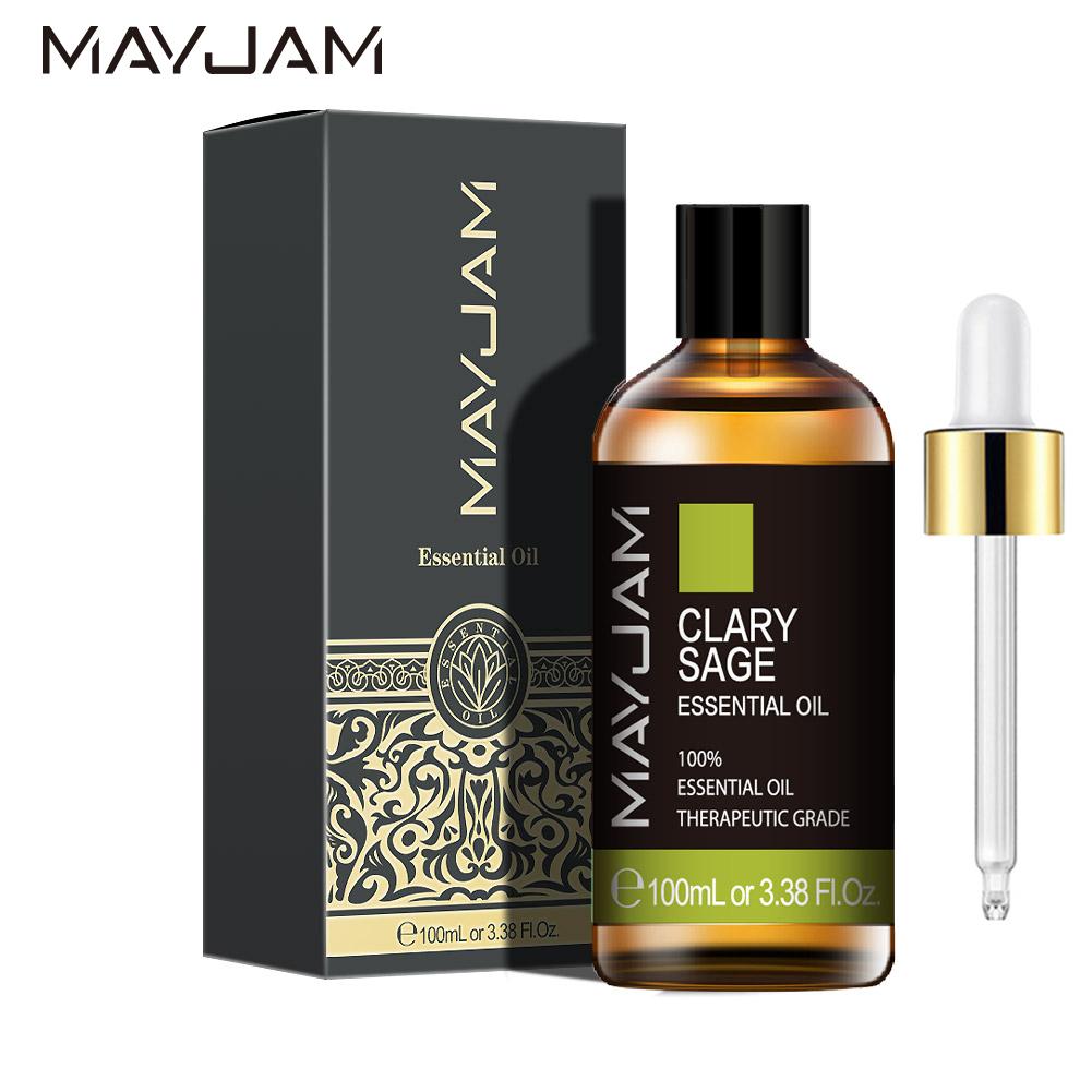 MAYJAM 10ml/30ml/100ml Clary Sage Essential Oil For Aromatherapy Diffusers Air Freshening Body Relieve Skin Care Body Massage Oil