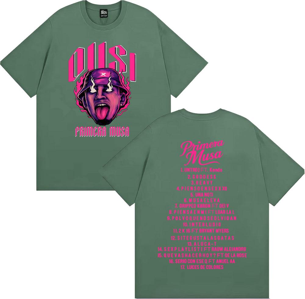 

Rapper Omar Courtz Primera Musa Album Double Sided Graphic Tshirts Men Women Fashion Hip Hop Style Oversized T Shirt Streetwear 4XL