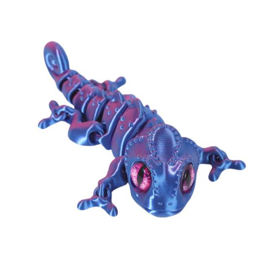3D Printed Chameleon Articulated Lizard Model with Movable Joints Flexible Chameleon Fidget Toy for Stress Relief Home Office Desk Decoration