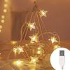 LED Star Chain String Lights for Outdoor & Indoor, Fairy Lights for Weddings, Christmas, and Party Decor