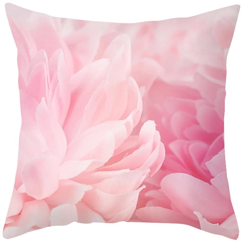 Pink Feather Pillowcase Gold Decorative Sofa Cushion Case Bed Pillow Cover Home Decor Car Cushion Cover Cute Pillow Case 45*45cm