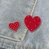2Pcs/Set Red Heart Shaped Brooches Couple Best Friends Enamel Pins Metal Badges Clothes Backpack Lapel Pin Fashion Jewelry Gifts