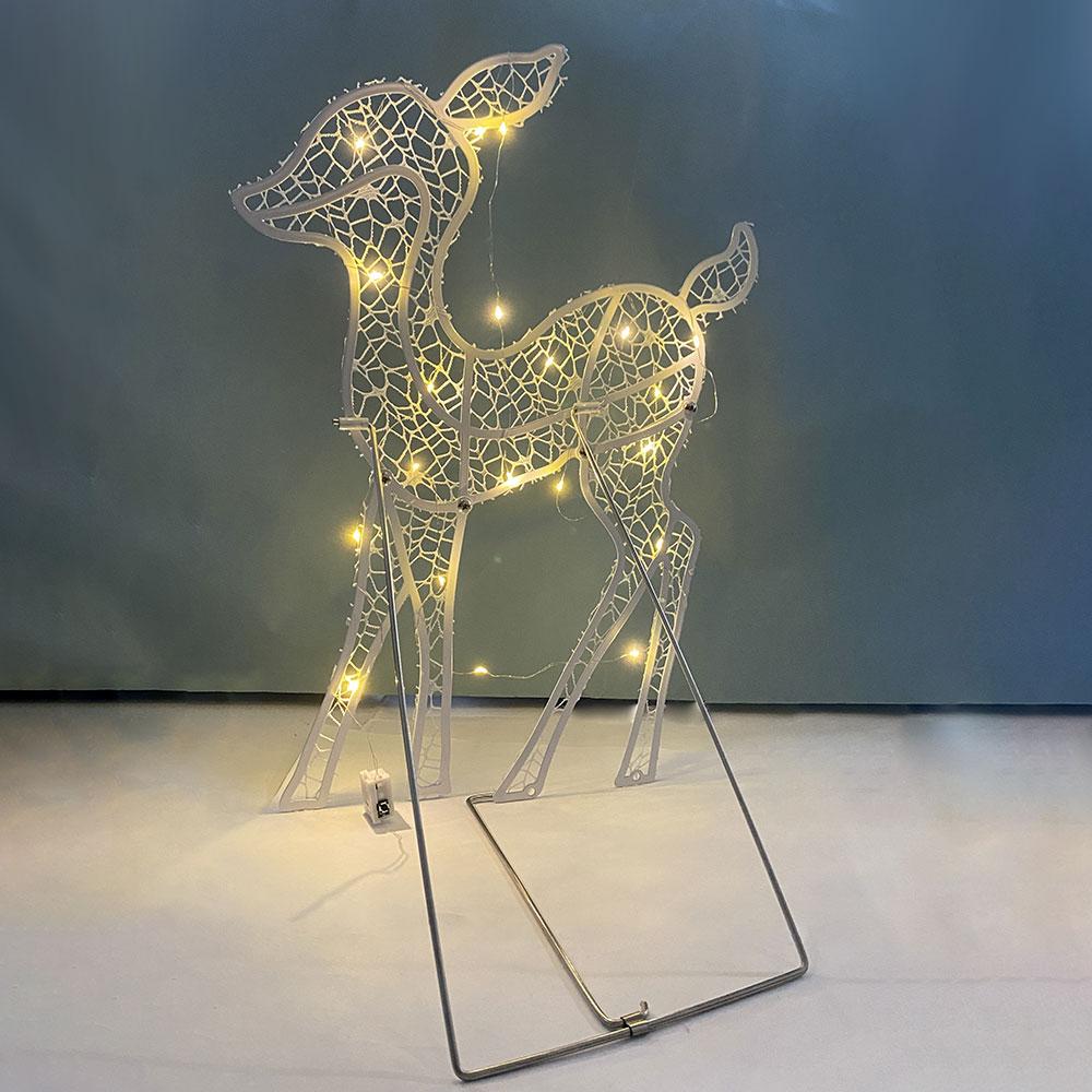 Lighted Christmas Deer Reindeer Family Christmas Decor With LED Lights Light Up Bucks Doe And Fawn Outdoor Garden Yard Ornament