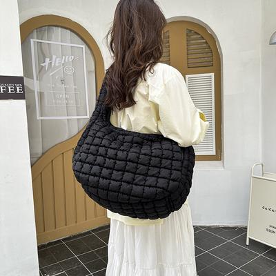 Summer Cloud Bag Women's Quilted Lazy Wind Shoulder Bag Pleated Handbag Large Capacity Shoulder Leisure Bag