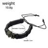 Men's and Women's Retro Wolf Head and Lion Head Leather Adjustable Bracelet Hand Rope