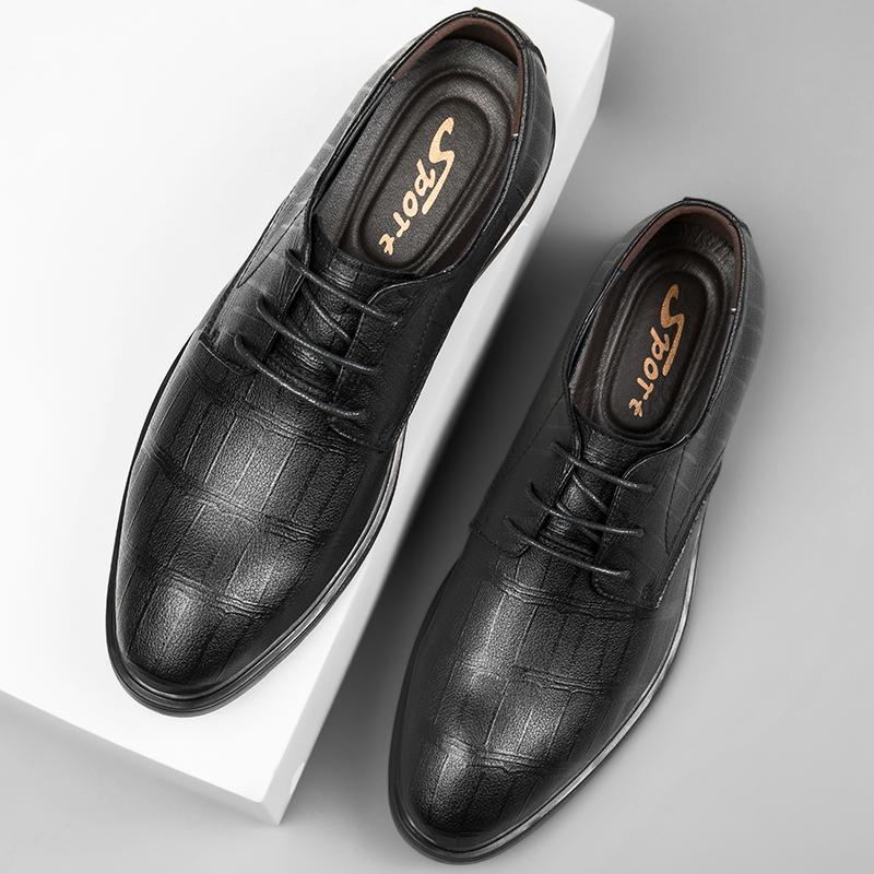 2025 Luxury Brand Men's Genuine Leather Shoes Pointed Straps High-end Banquet Dress Shoes Office Men's Business Casual Shoes