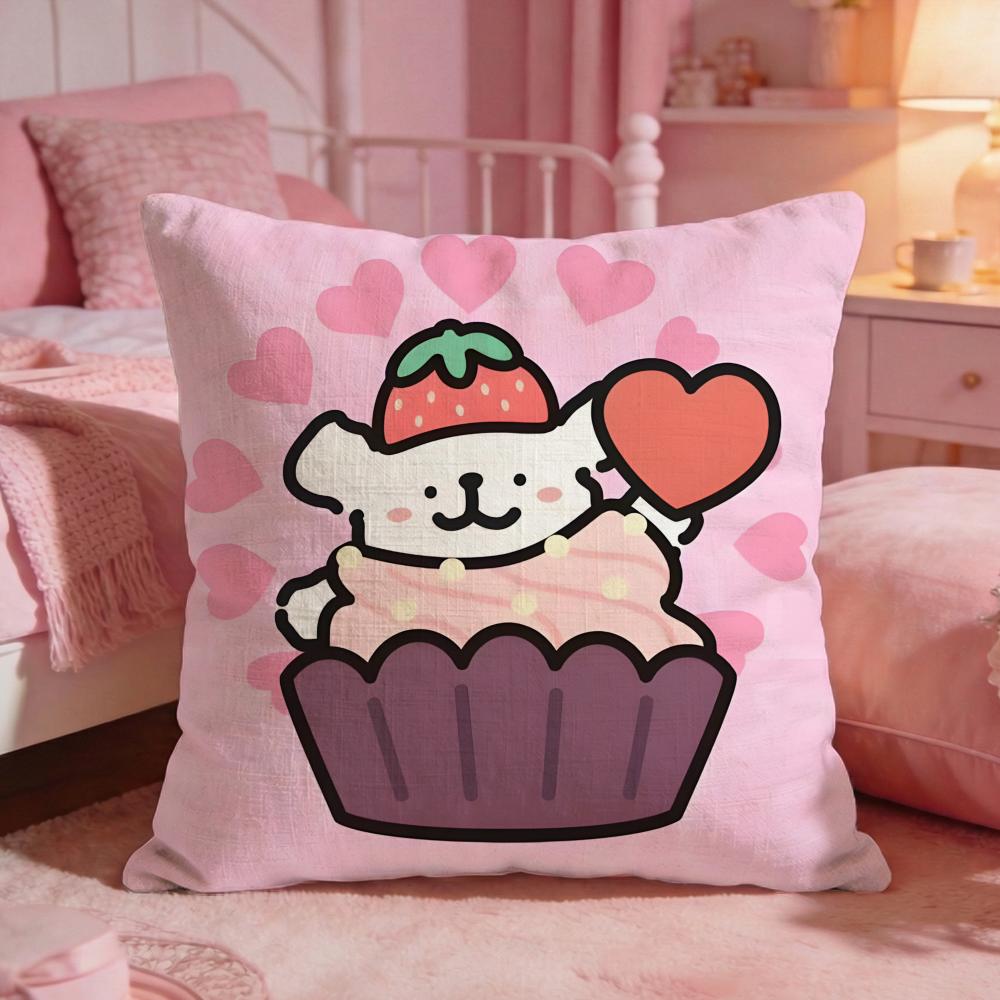 Line PPuppys Cute Dog Cushion Cover Premium Comfort Reversible Pillow Cove Two In One Design For Any Room Car Interior
