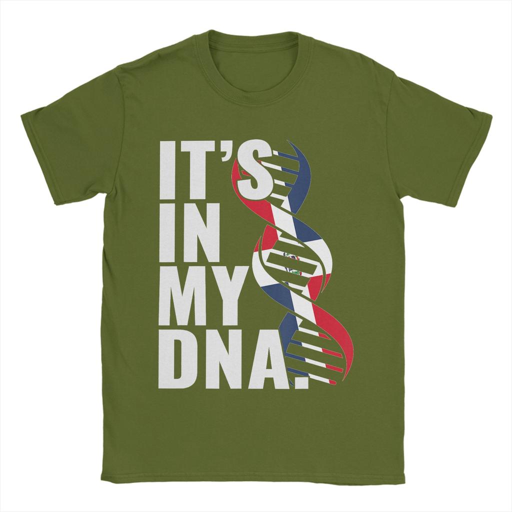 Dominican Republic Roots Flag Fingerprint Graphic TShirts for Unisex Cotton Tees Round Collar Short Sleeve T Shirts Gift Idea Tops