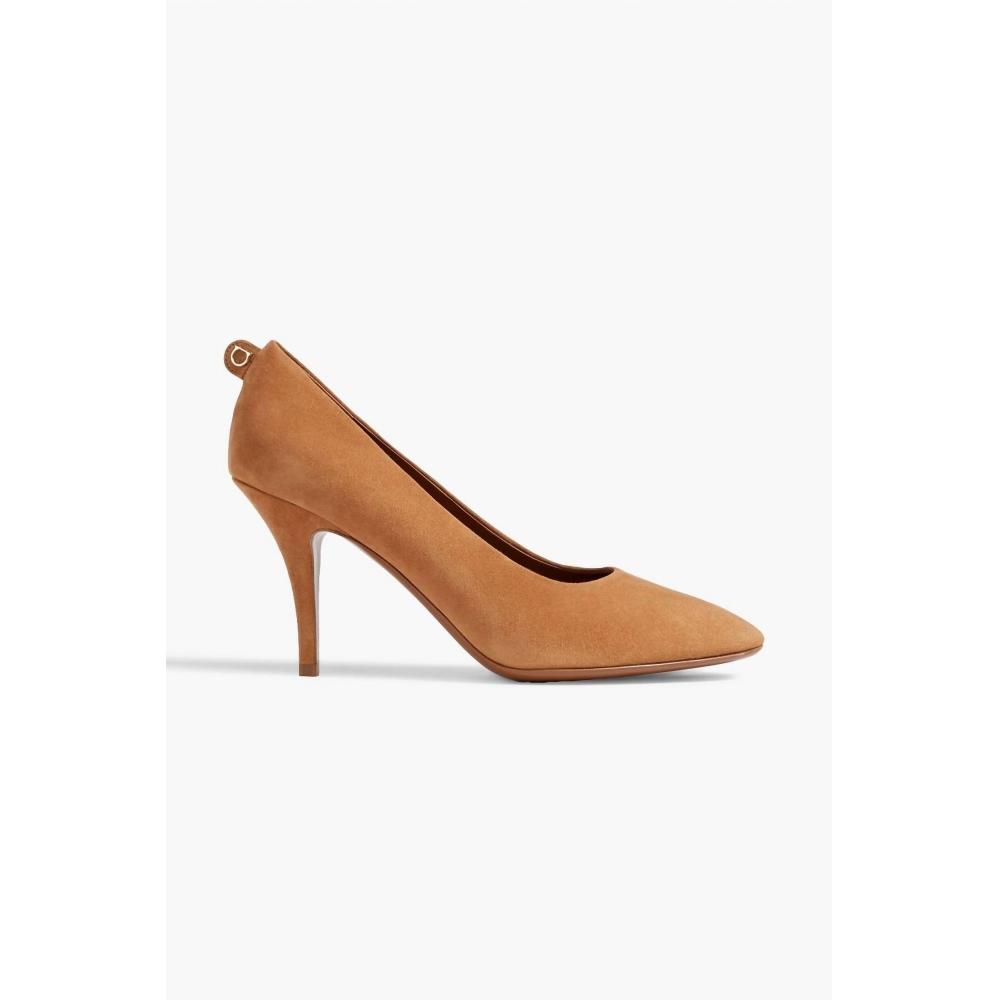 

Замшевые туфли Salvatore Ferragamo Judy 85 светло-коричневого цвета