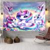 Rainbow Unicorns Garden Tapestry, Unique Design Tapestry, Wall Decor for Bedroom,Livingroom, Playroom,Heartwarming Fan Holiday Gifts