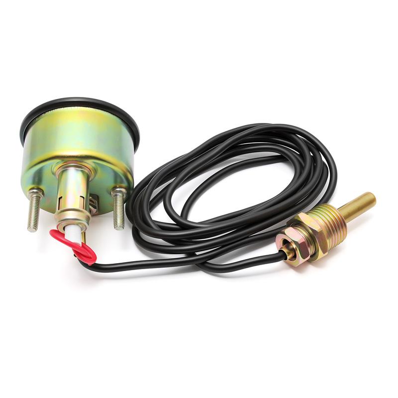 2" 52mm Metal Mechanical Thermometer 38-121℃/100-250℉ Car Water Temp Meter With NPT 1/2-14 Sensor for 12V Car Boat Truck Vehicle