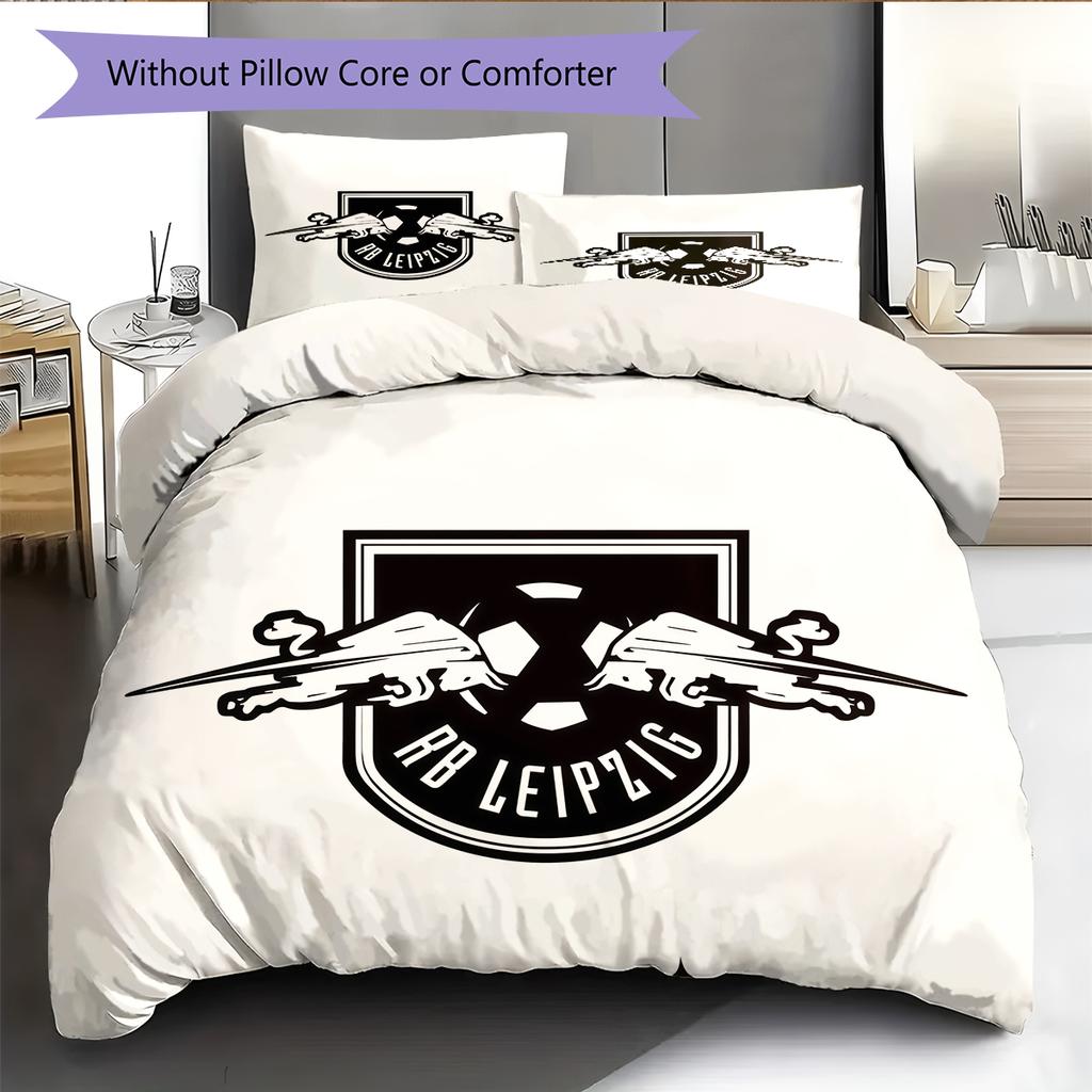 Biancheria da letto con motivo logo RB Leipzig Decorazione per la casa Regalo di compleanno (1 * copripiumino + 2 * federa, senza nucleo)