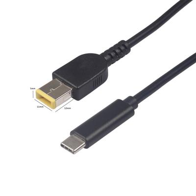Kabel adaptera zasilania Typ C z męskiego na kwadratowy przewód konwertujący do laptopa Lenovo Thinkpad