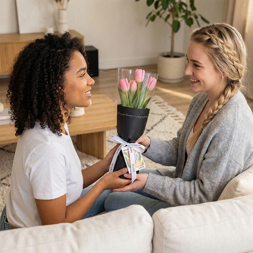 20 Pieces Waterproof Hug Bucket Bouquet Transparent Flower Wrapping Paper  Valentine's Day