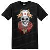 Rose Graphic T Shirt with Skull and Blood Design for Rock Music Fans Tee