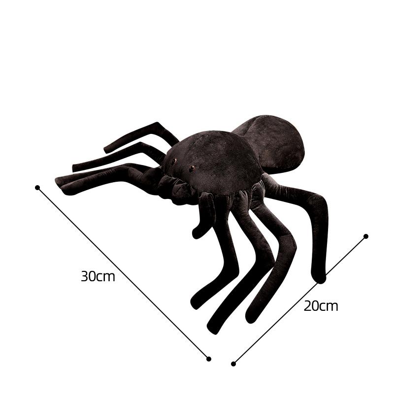 Spider Plush Toy Realistic Stuffed Animal Prank Prop Soft Doll Cartoon Scary Gift for Adults Kids Halloween Party Home Fun Decor