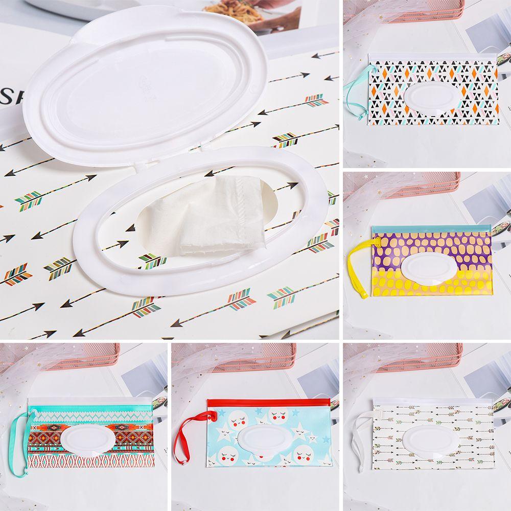 Baby Product Carrying Case Flip Cover Tissue Box Wet Wipes Bag Cosmetic Pouch Stroller Accessories