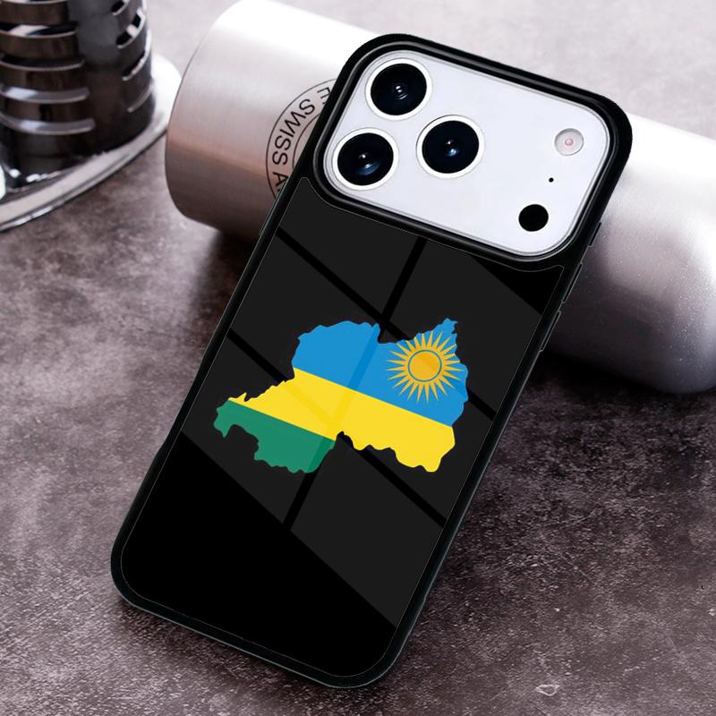 Rwanda Flag Phone Case For iPhone 17,16e,15,14,13,12,11,Mini,Pro,MAX soft Silicone Cover
