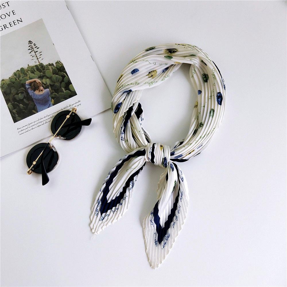 Decorative Simple Texture Silk Scarf Women'S New Style Spring And Autumn Summer Fashion Versatile Headscarf Work Scarf