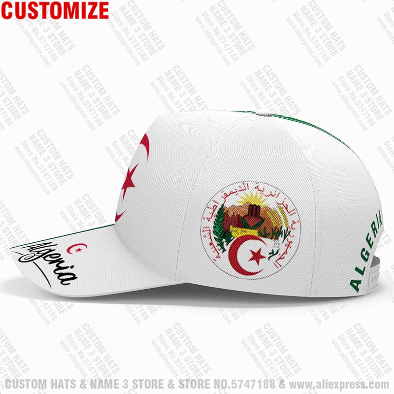 Algeria Baseball Cap Free Custom Name Number Dza Hat Islam Logo Arabic Algerie Arab Text Alger Travel Flag Algier Po Headgear