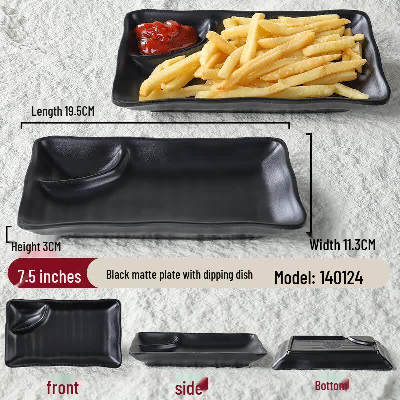 Plastic 8-inch Two-Compartment Snack Plates, Set of 10
