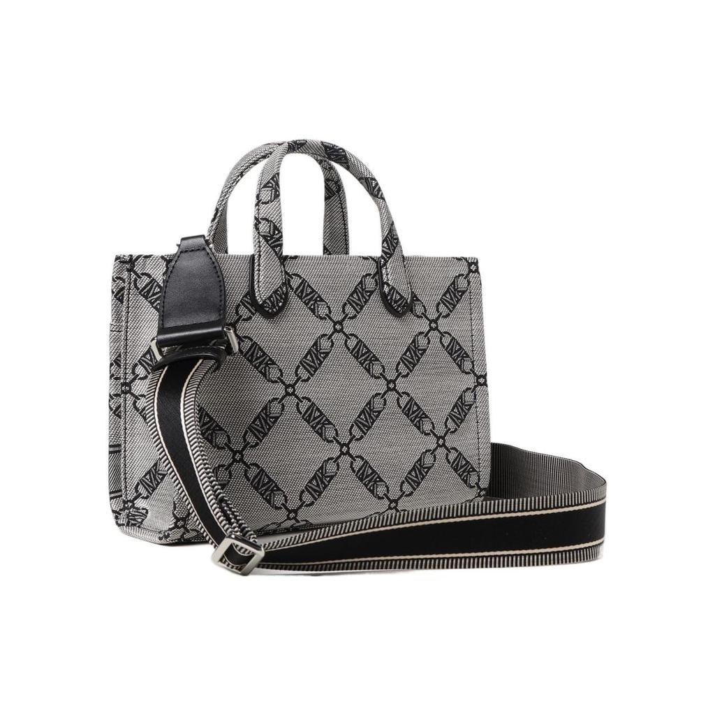 MICHAEL KORS Gigi Diamond Jacquard Tote Bag, Shopping Bag, Handbag Small Women's Gray & Black 30S3S3GM5J-006